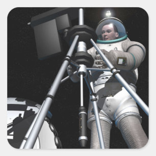 アーティストの未来の宇宙探索の概念 スクエアシール