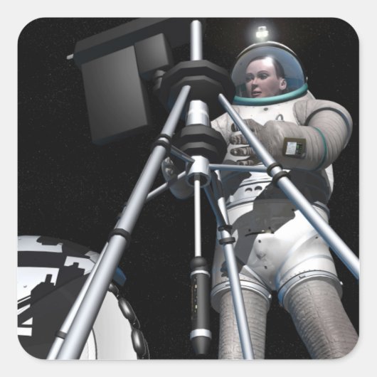 アーティストの未来の宇宙探索の概念 スクエアシール (正面)