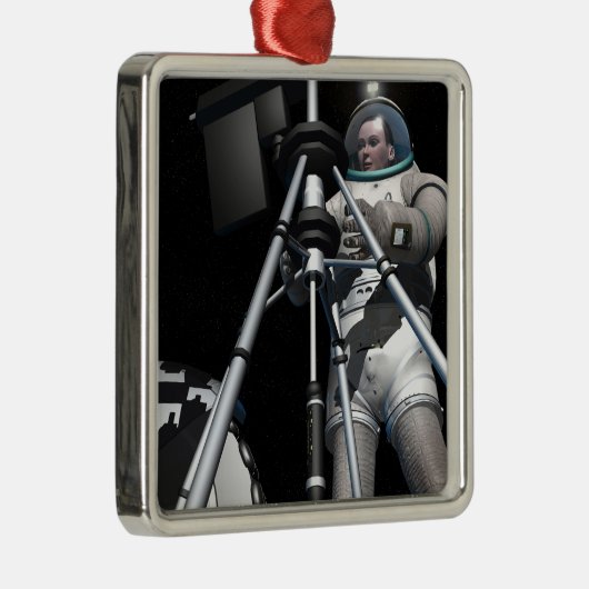 アーティストの未来の宇宙探索の概念 メタルオーナメント (右)