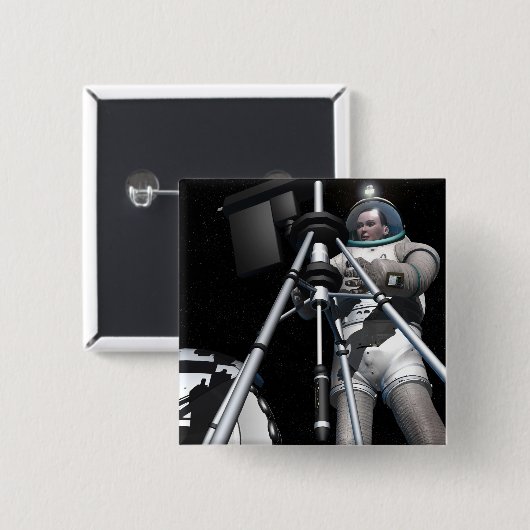 アーティストの未来の宇宙探索の概念 缶バッジ (正面&裏面)