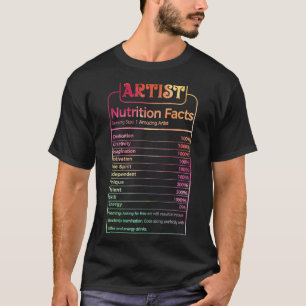 アーティストの栄養ファクトおもしろいアート先生スチューデン Tシャツ