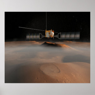 アーティストの火星宇宙船の表現考え方 ポスター