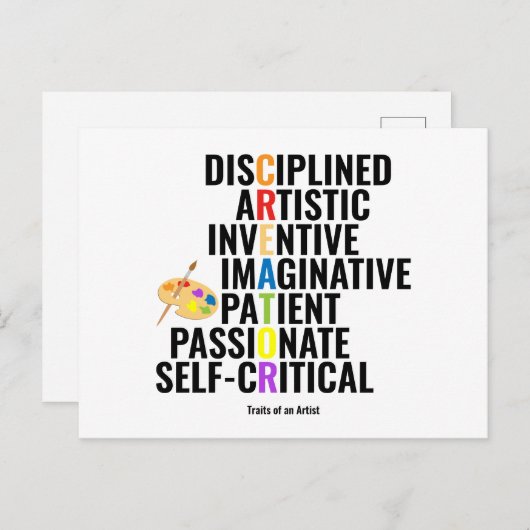 アーティストの特徴 ポストカード (正面/裏面)