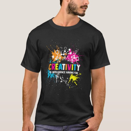 アーティストの画家の創造性はFを持つ知性である Tシャツ (正面)