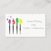アーティストの絵筆名刺 名刺 (正面)
