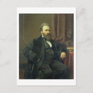 アーティストの自画像, 1869 (キャンバス上の油) ポストカード