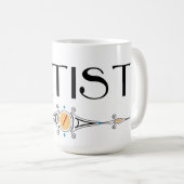 アーティストの装飾線 コーヒーマグカップ (正面右)