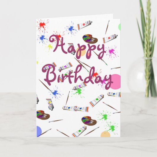 アーティストの誕生日カード カード (正面)