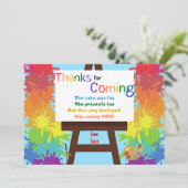 アーティストの誕生日パーティーお礼カード サンキューカード (スタンド正面)