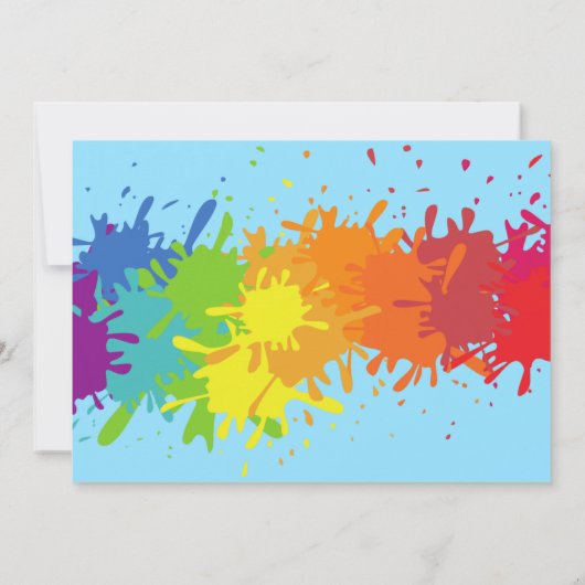 アーティストの誕生日パーティー感謝カード サンキューカード (裏面)