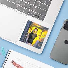 アーティストの部屋シール｜寿司娘 GenerativeAI シール