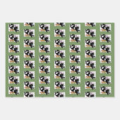 アーティストの黒猫 ラッピングペーパーシート (正面3)