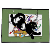アーティストの黒猫 ラージペーパーバッグ (裏面)