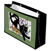 アーティストの黒猫 ラージペーパーバッグ (正面アングル)