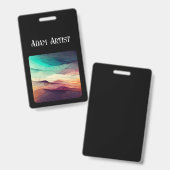 アーティストのIDバッジ バッジ (正面&裏面)