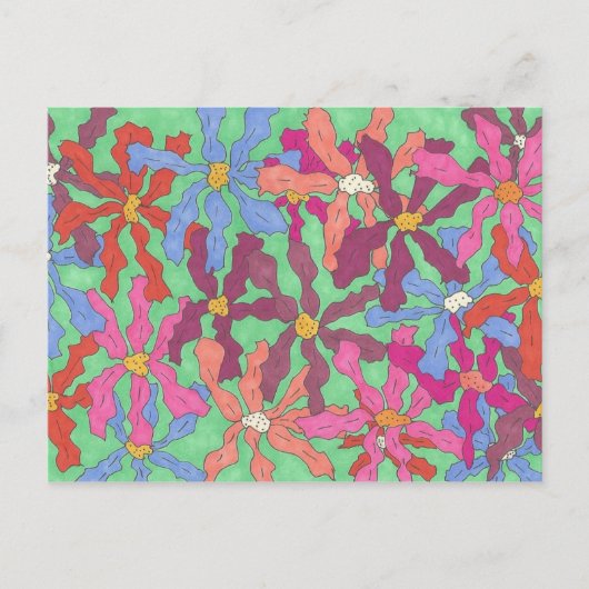 アーティストはがきレトロフラワーズ ポストカード (正面)