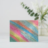 アーティストはがき水色ストライプ ポストカード (スタンド正面)