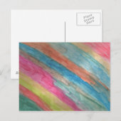 アーティストはがき水色ストライプ ポストカード (正面/裏面)