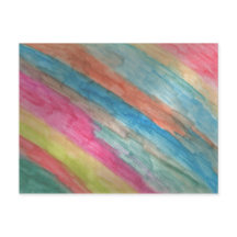 アーティストはがき水色ストライプ