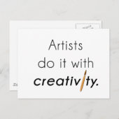 アーティストは創造性を持ってそれを行う ポストカード (正面/裏面)