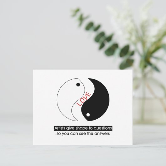 アーティストは、あなたが目に見える形に疑問を形作る。 ポストカード (スタンド正面)