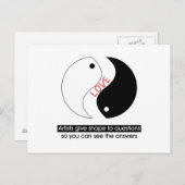 アーティストは、あなたが目に見える形に疑問を形作る。 ポストカード (正面/裏面)