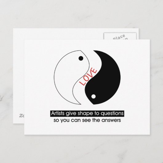 アーティストは、あなたが目に見える形に疑問を形作る。 ポストカード (正面/裏面)