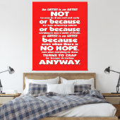 アーティストは… キャンバスプリント (インサイチュ (寝室))