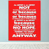 アーティストは… キャンバスプリント (インサイチュ (ウッドフロア))