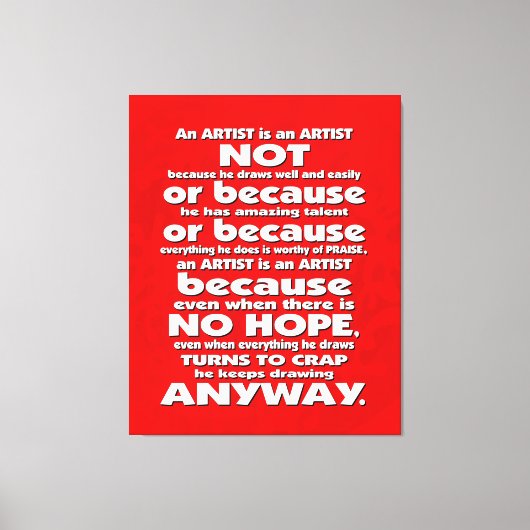 アーティストは… キャンバスプリント (正面)