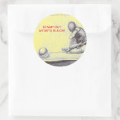 アーティストやクリエイティブの人々はアーティストのブロックを恐れる ラウンドシール (バッグ)