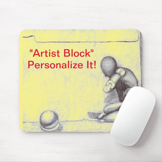 アーティストやクリエイティブの人々はアーティストのブロックmを恐れる マウスパッド (マウス)