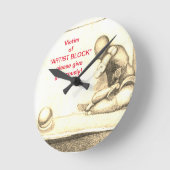 アーティストやクリエイティブの人はアーティストのブロックを怖がる   ラウンド壁時計 (傾斜)