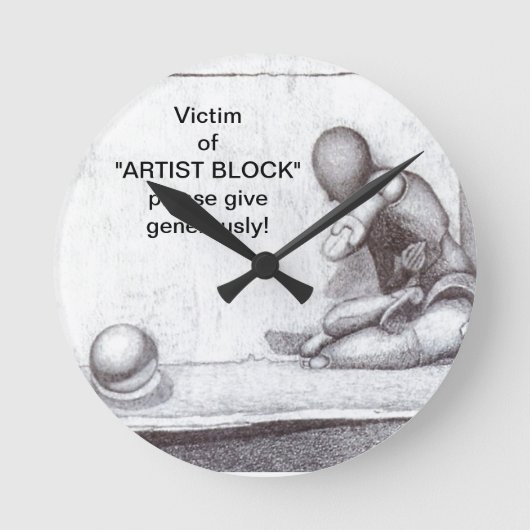 アーティストやクリエイティブの人はアーティストのブロックを怖がる  ラウンド壁時計 (正面)