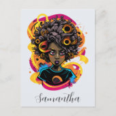 アーティストアフロウーマン ポストカード (正面)