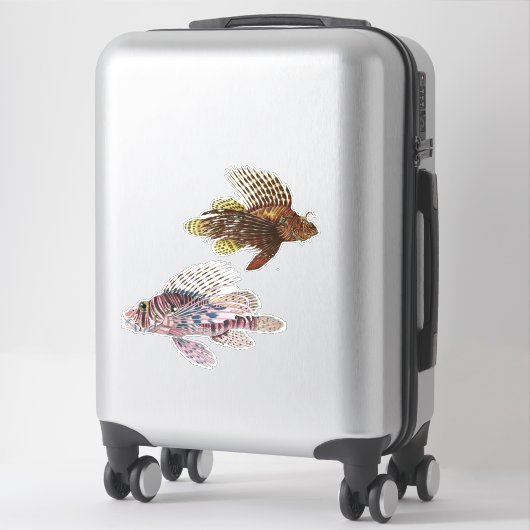 アーティストインプレッション熱帯魚イラストレーションビニル シール (スーツケース)