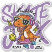 アーティストウォークスケートパークディノステッカー シール (正面)