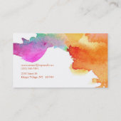 アーティストウォーターカラースタイル名刺 名刺 (裏面)