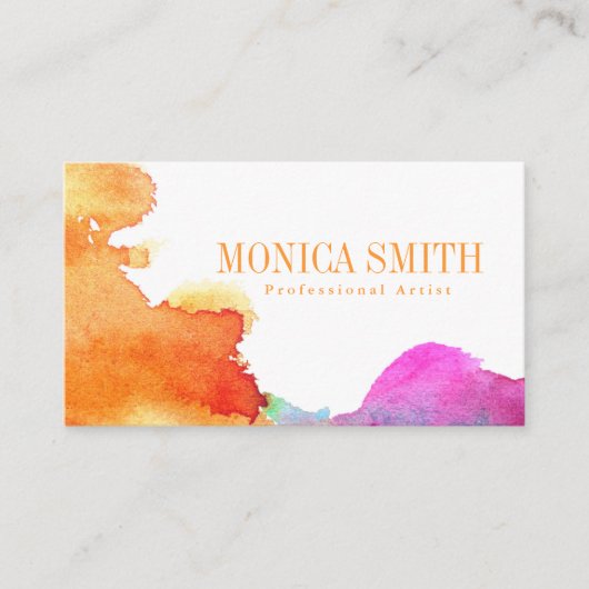 アーティストウォーターカラースタイル名刺 名刺 (正面)