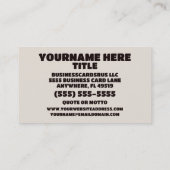 アーティストエレガント 名刺 (裏面)