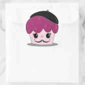 アーティストカップケーキ口ひげ スクエアシール (バッグ)