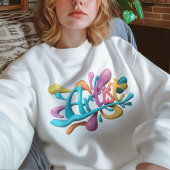 アーティストカラフルタイポグラフィモダン, スタイリッシュ, スウェットシャツ