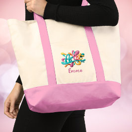 アーティストカラフルタイポグラフィモダン, スタイリッシュ, トートバッグ