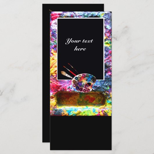 アーティストカラーパレットおよびブラシファインアート用品 (正面/裏面)