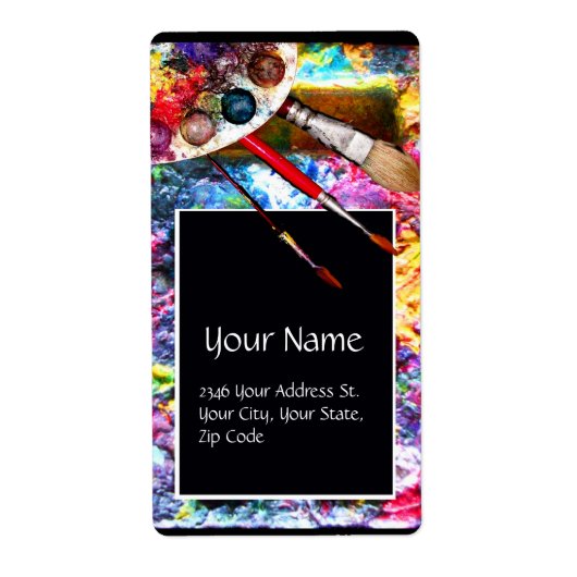 アーティストカラーパレットとブラシ，ブラック ラベル (正面)