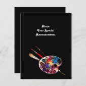 アーティストカラーパレットアートショーギャラリー展 案内状 (正面/裏面)