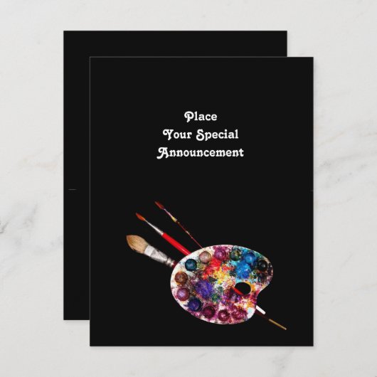 アーティストカラーパレットアートショーギャラリー展 案内状 (正面/裏面)