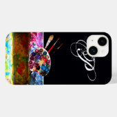 アーティストカラーパレットモノグラムブラック Case-Mate iPhoneケース (裏面 (横))