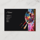 アーティストカラーパレットモノグラムペインター、アート用品 名刺 (正面)