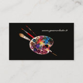 アーティストカラーパレットモノグラムペインター、アート用品 名刺 (裏面)